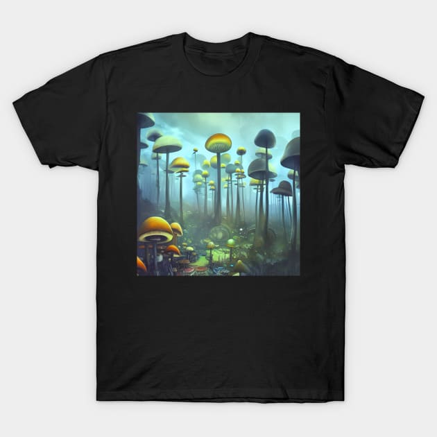 Over The Next Mushroom Over The Next T-Shirt by Infinity Painting